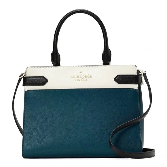 Kate Spade New York Staci Medium Saffiano Leather Satchel Purse - Picture 1 of 11